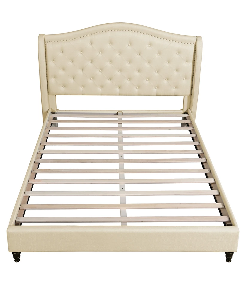 Myrick Upholstered Tufted Platform Bed