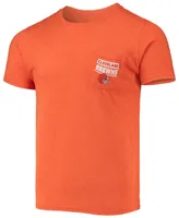 Men's Heathered Orange Cleveland Browns Field Goal Pocket Tri-Blend T-shirt