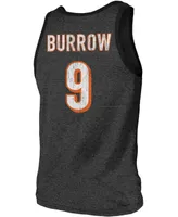 Men's Joe Burrow Black Cincinnati Bengals Name Number Tri-Blend Tank Top