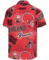 Men's Orange Cleveland Browns Thematic Button-Up Shirt