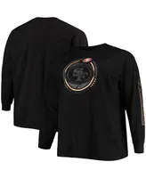 Men's Big and Tall Black San Francisco 49Ers Color Pop Long Sleeve T-shirt