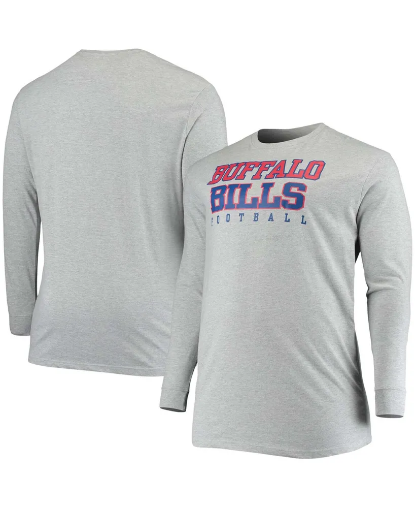 Men's Denver Broncos Fanatics Branded Heathered Gray Big & Tall Practice  Long Sleeve T-Shirt