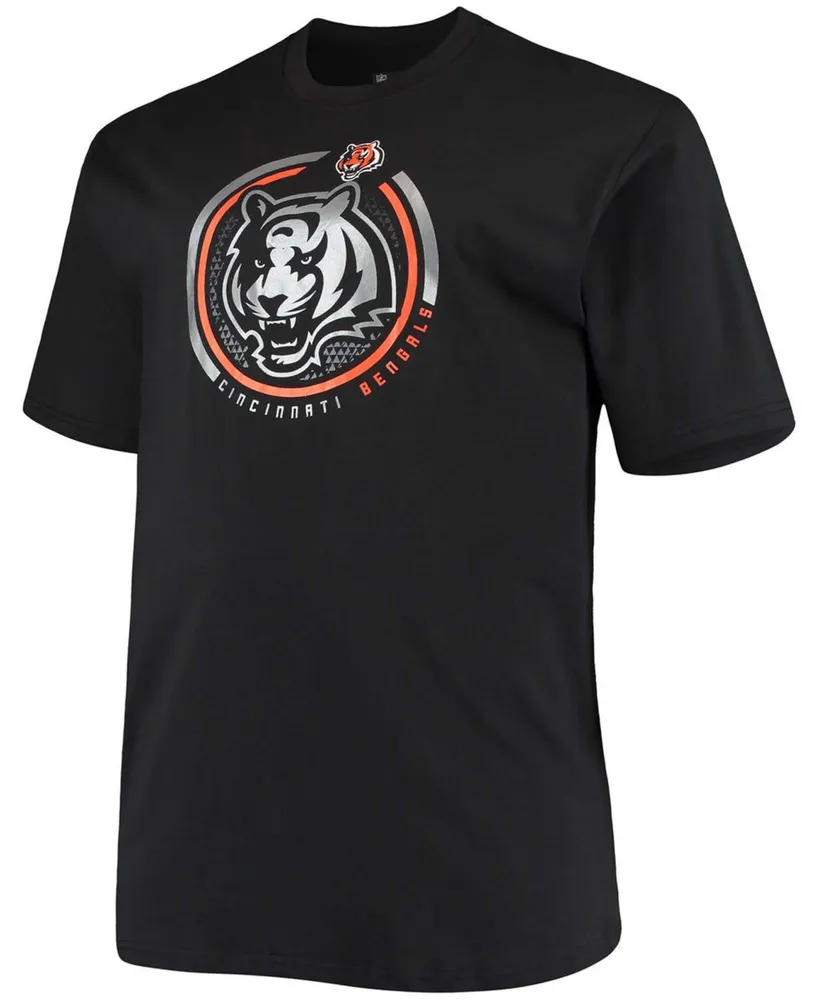 Men's Big and Tall Black Cincinnati Bengals Color Pop T-shirt