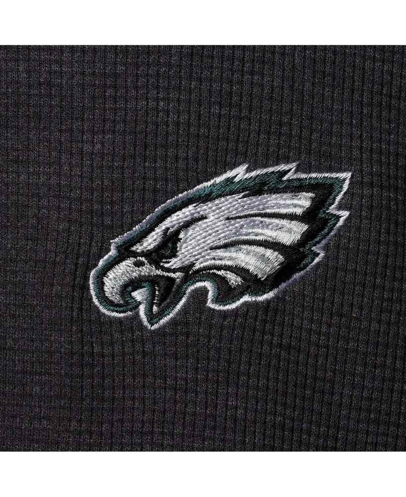 Men's Charcoal Philadelphia Eagles Maverick Thermal Henley Long Sleeve T-shirt