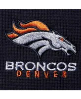 Men's Navy Denver Broncos Maverick Thermal Henley Long Sleeve T-shirt