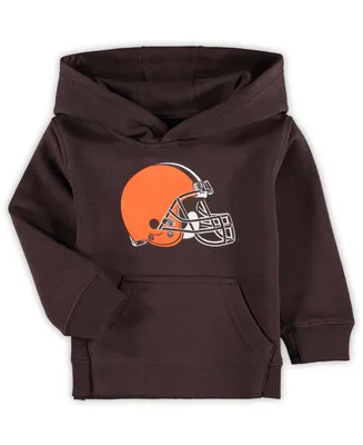 Toddler Boys and Girls Brown Cleveland Browns Team Logo Pullover Hoodie