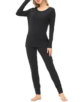 Women's Knit Long Sleeve Scoop Neck with the Legging Set