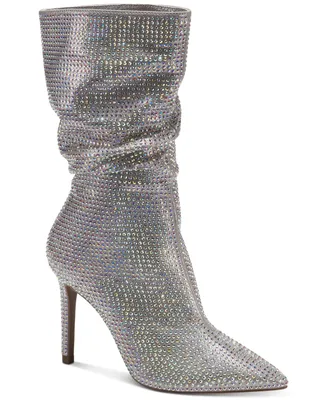 Thalia Sodi Women's Raquell Rhinestone Slouch Dress Boots