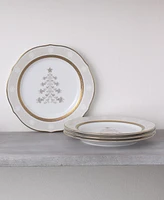 Charlotta 9" Holiday Tree Accent Plates, Set of 4