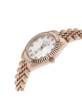 GV2 Women's Naples Rose-Tone Ion Plating Swiss Quartz Bracelet Watch 34 mm - Rose Gold