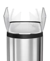 simplehuman Brushed Stainless Steel 30 Liter Fingerprint Proof Butterfly Step Trash Can