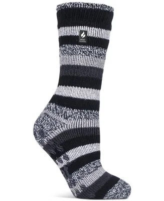 Heat Holders Women's Petunia Stripe Crew Slipper Socks