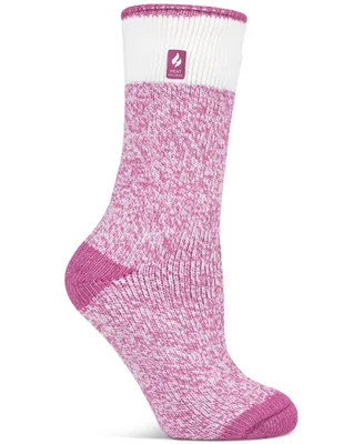 Heat Holders Women's Lite Willow Block Twist Crew Socks