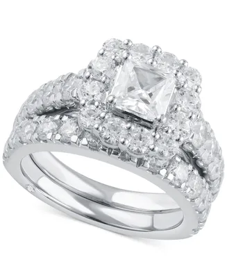 Marchesa Certified Diamond Princess Bridal Set (4 ct. t.w.) in 18k White, Yellow or Rose Gold