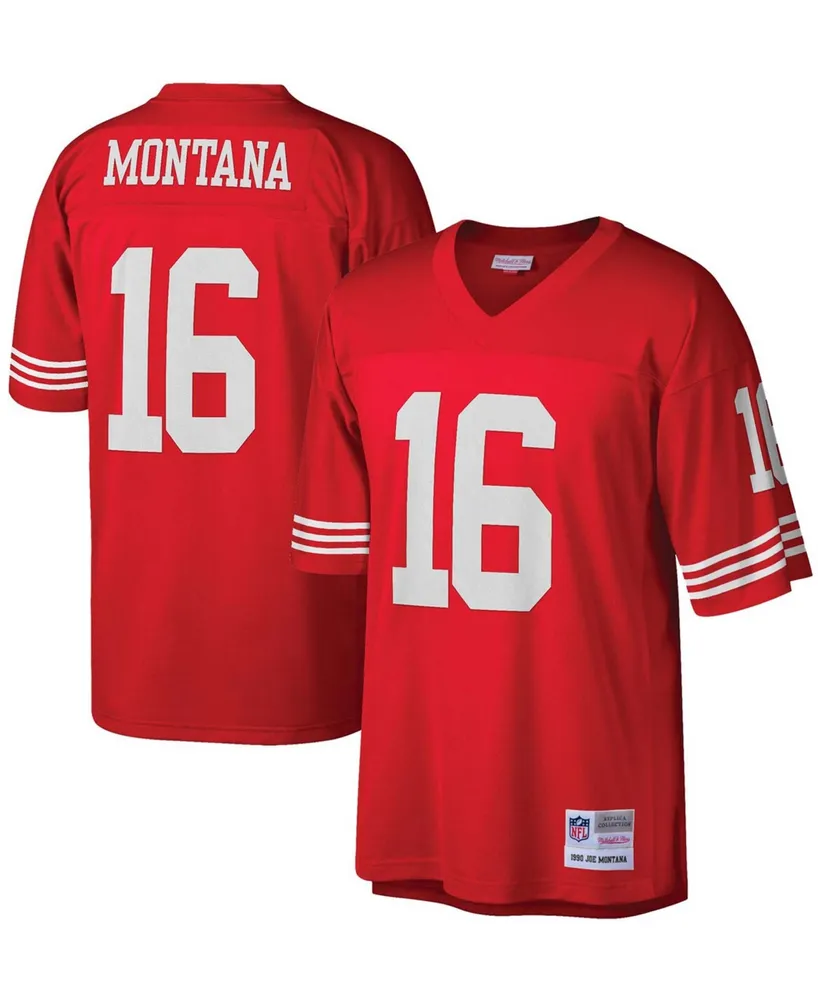 Youth Mitchell & Ness Joe Montana Scarlet/Gold San Francisco 49ers Split  Legacy Jersey