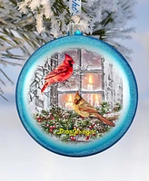 G.DeBrekht Cardinals Christmas Glass Ornament