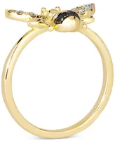 Le Vian Nude Diamond (1/5 ct. t.w.) & Blackberry (1/10 Bee Ring 14k Gold