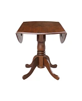 42" Dual Drop Leaf Table with 4 Splat Back Dining Chairs - 5 Piece Dining Set