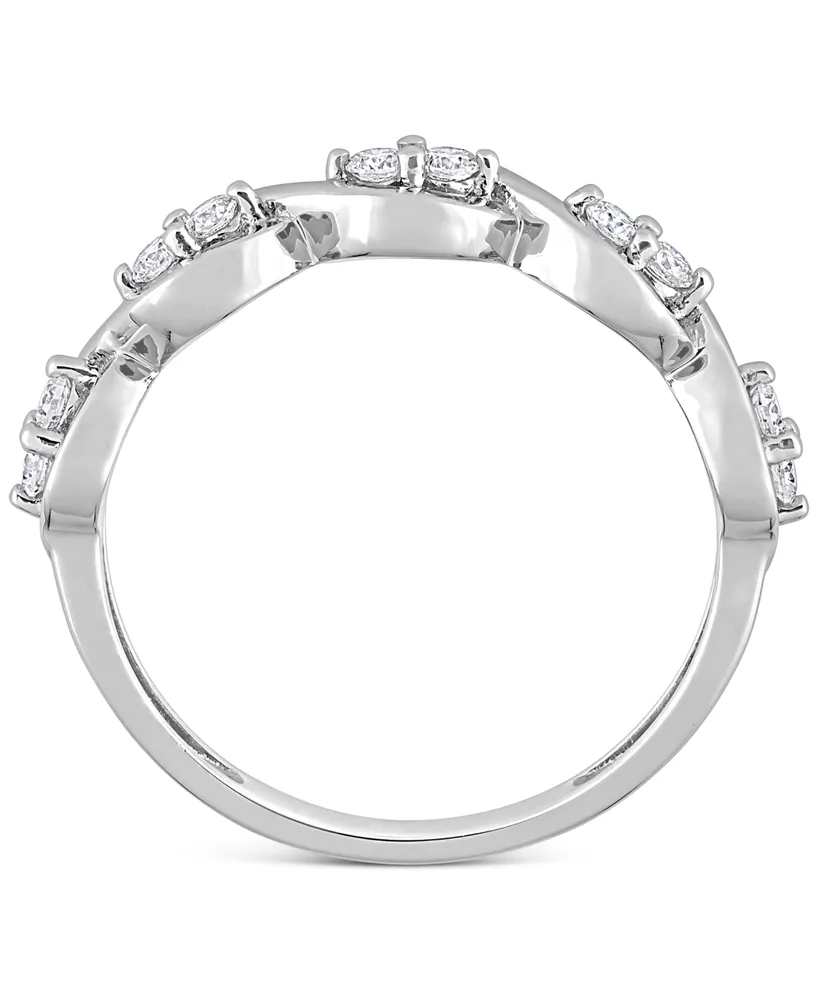 Lab-Grown Moissanite Twist Band (1/4 ct. t.w.) Sterling Silver