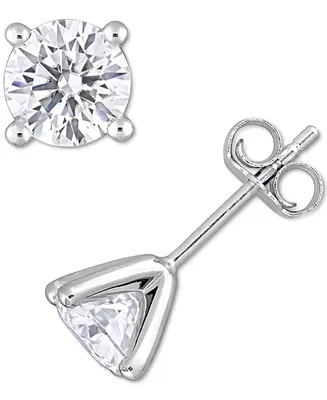 Lab-Created Moissanite Stud Earrings (2 ct. t.w.) in Sterling Silver