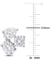 Lab-Created Moissanite Multi-Shape Cluster Stud Earrings (4-4/5 ct. t.w.) in Sterling Silver