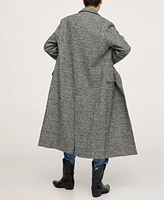 Mango Women's Buttoned Wool Coat