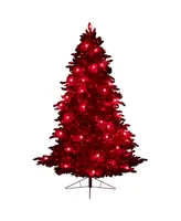 Flocked Fraser Fir Artificial Christmas Tree, 8'