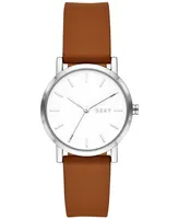 Dkny Women's Soho Brown Leather Strap Watch 34mm