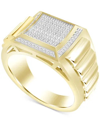 Men's Diamond Cluster Ring (1/4 ct. t.w.) in 10k Gold