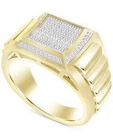 Men's Diamond Cluster Ring (1/4 ct. t.w.) in 10k Gold
