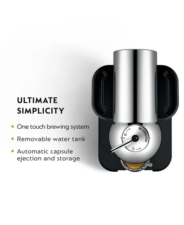 Nespresso Vertuo Next Deluxe Coffee and Espresso Machine by De'Longhi,  Chrome with Aeroccino Milk Frother - Macy's