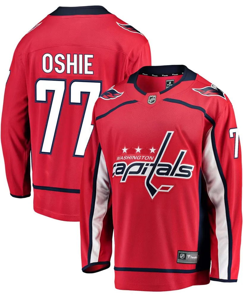 Men's '47 TJ Oshie Red Washington Capitals Player Lacer Pullover