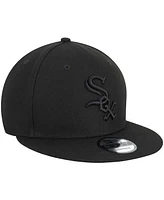 Chicago White Sox Black On Black 9Fifty Team Snapback Adjustable Hat - Black