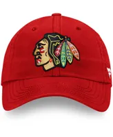 Men's Red Chicago Blackhawks Core Primary Logo Adjustable Hat