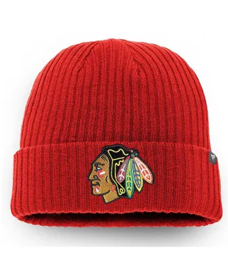 Men's Red Chicago Blackhawks Core Primary Logo Cuffed Knit Hat