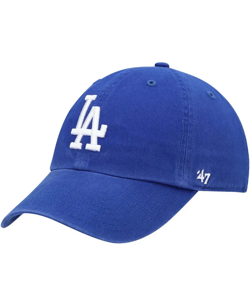 Big Boys and Girls Royal Los Angeles Dodgers Team Logo Clean Up Adjustable Hat