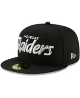 Men's Black Las Vegas Raiders Logo Omaha 59Fifty Fitted Hat