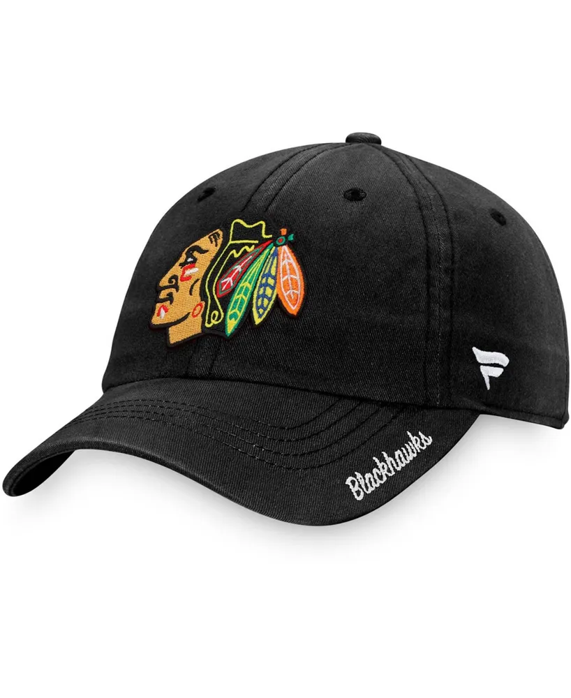 Women's Black Chicago Blackhawks Primary Logo Adjustable Hat