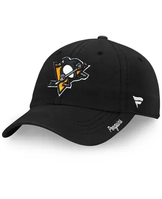 Women's Black Pittsburgh Penguins Core Primary Logo Adjustable Hat