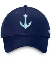 Men's Deep Sea Navy Blue Seattle Kraken Core Secondary Logo Adjustable Hat