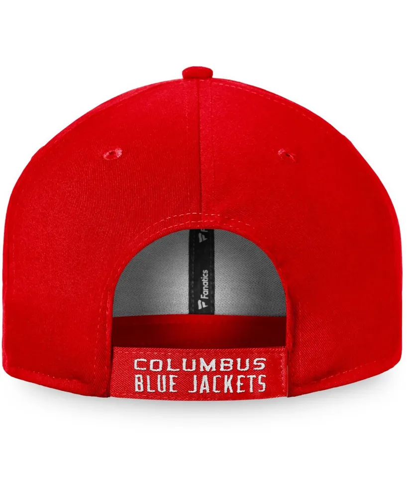 Men's Red Columbus Blue Jackets Core Adjustable Hat