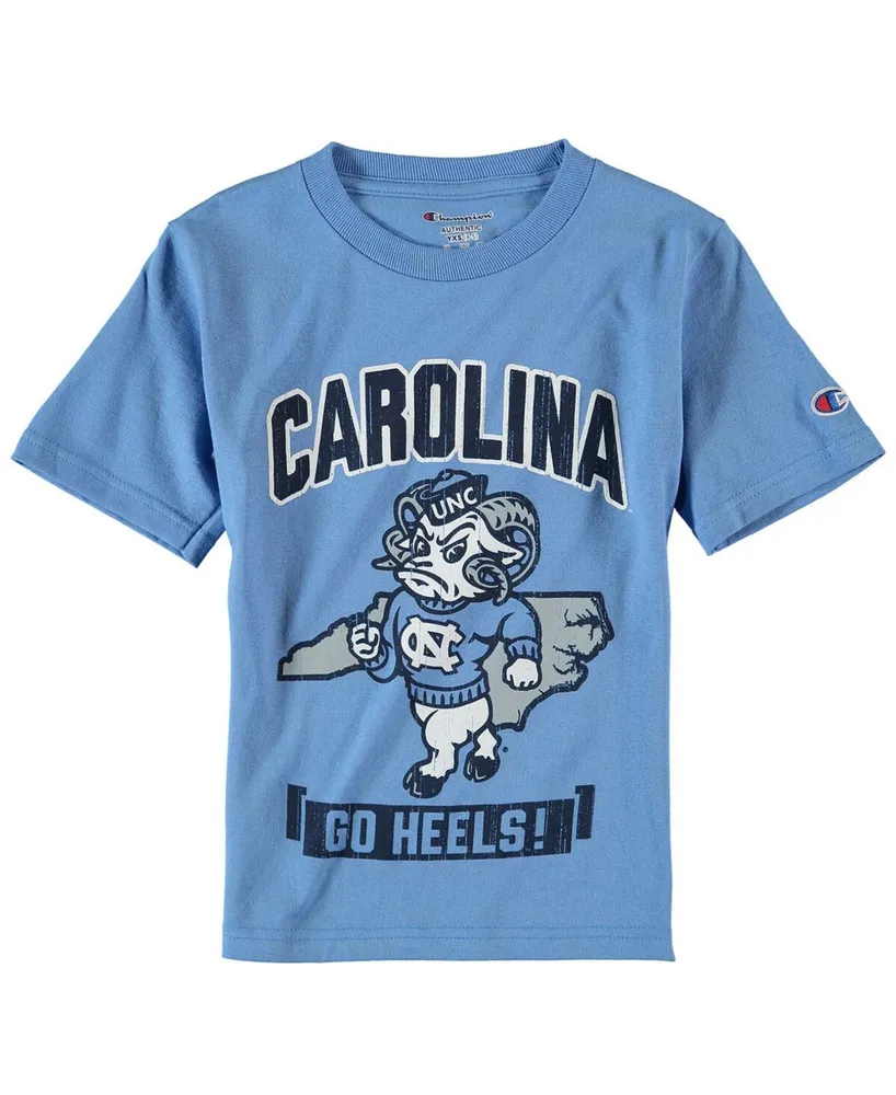 Big Boys Carolina Blue North Tar Heels Strong Mascot T-shirt