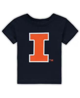 Infant Navy Illinois Fighting Illini Big Logo T-shirt