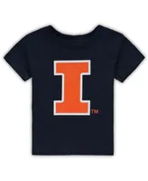 Infant Navy Illinois Fighting Illini Big Logo T-shirt
