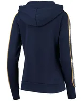 Women's Navy Milwaukee Brewers Game Changer Raglan Full-Zip Hoodie