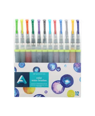 Art Alternatives Color Water Brush Marker Set, 12 Colors