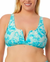 Salt + Cove Plus Tie-Dyed Bikini Top, Created for Macy's