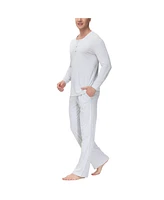 Ink+Ivy Men's Two Piece Henley Pajama Set