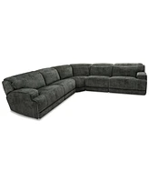 Sebaston -Pc. Fabric Sectional with Power Motion Recliners