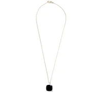 Onyx & Diamond Accent Necklace, 17" + 1" extender